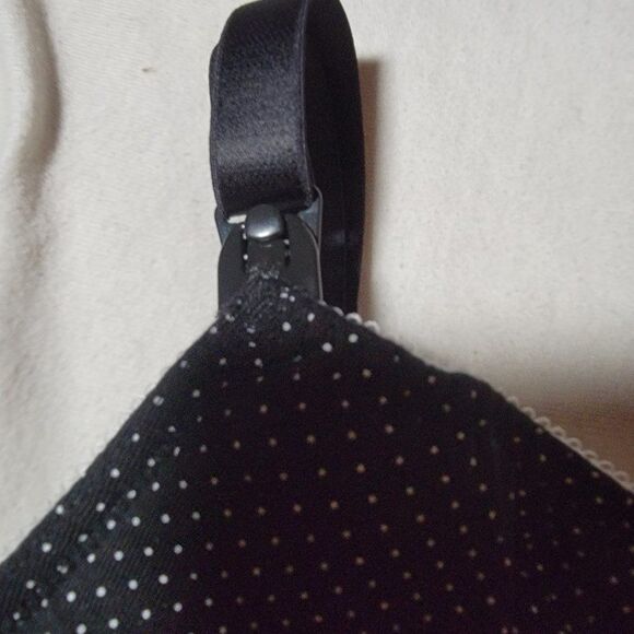 Royce Womens Black White Nursing Bra Size 38C/D/DD - Picture 8 of 11